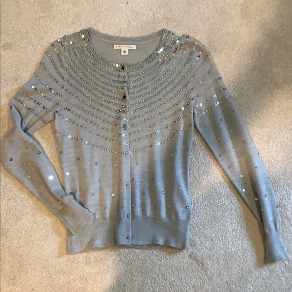 Grey sequin sweater